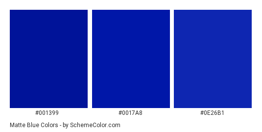 Matte Blue Color Scheme » Blue » SchemeColor.com